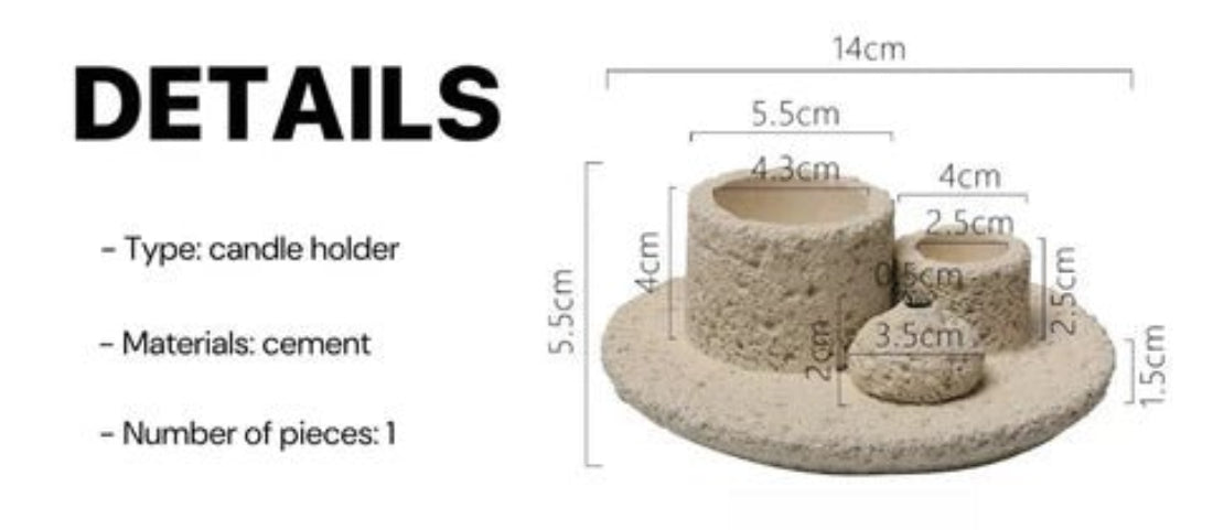 Muod Nordic Style All-in-1 Candle Holder, Sage, Incense & Palo Santo Burner