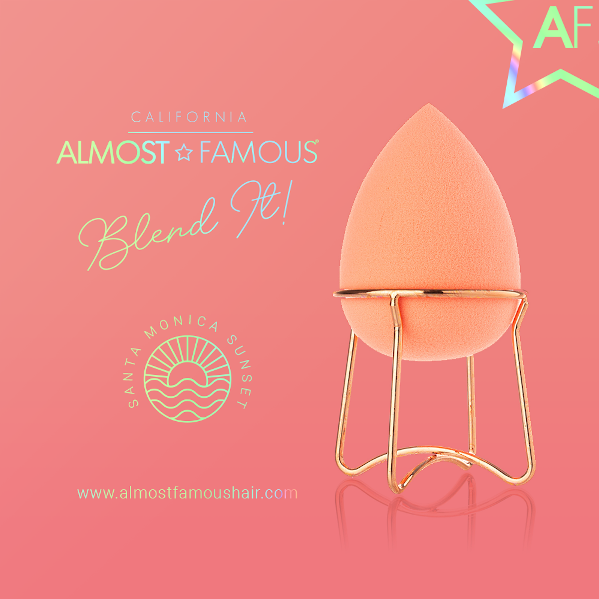 Belle Muod Makeup Blender w/ Rose Gold Stand